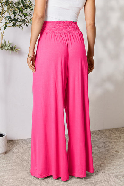 CloudSoft Smocked Waist Wide Leg Pants