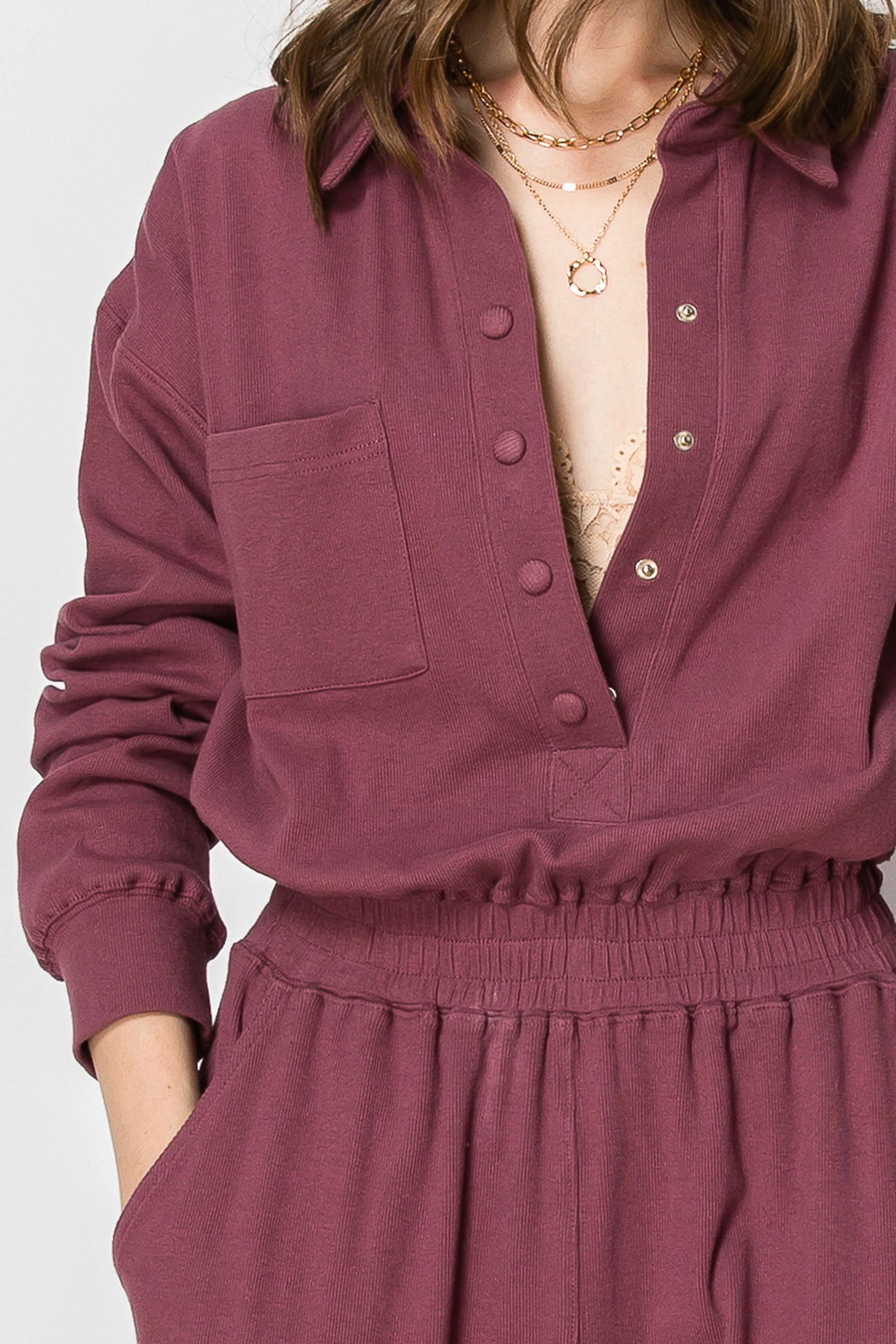 Amelia Harper Snap Button Jumpsuit