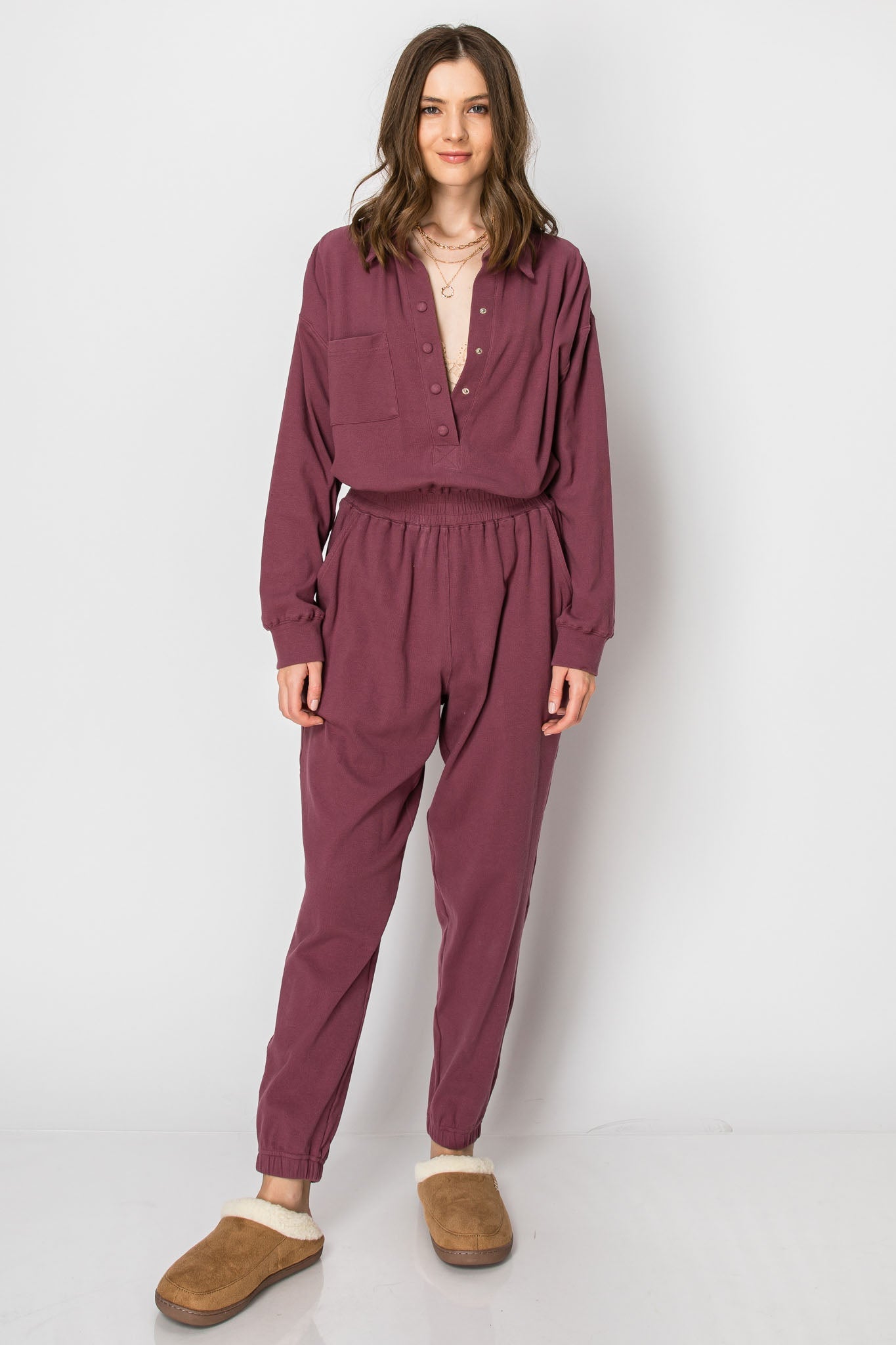 Amelia Harper Snap Button Jumpsuit