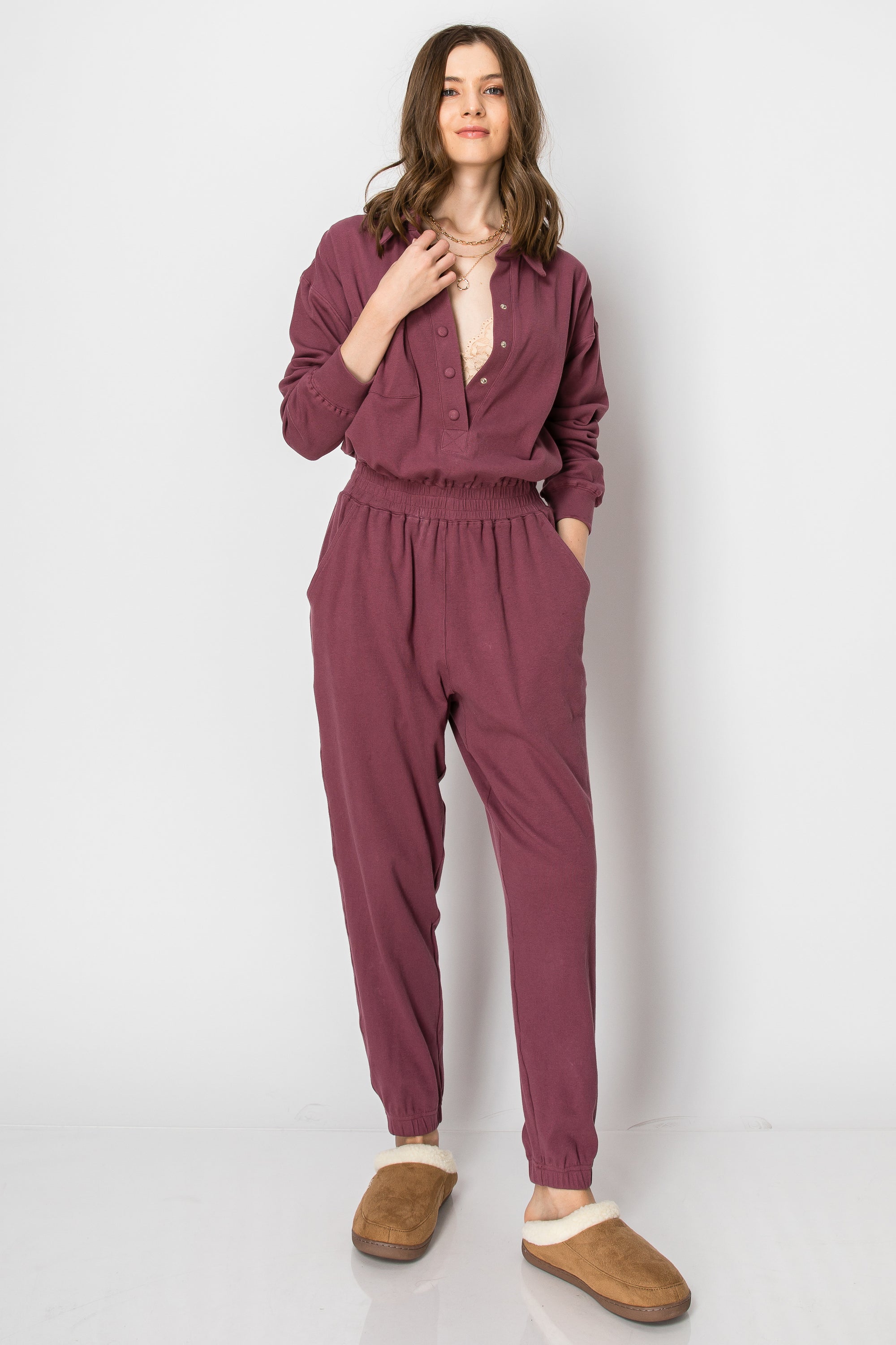 Amelia Harper Snap Button Jumpsuit