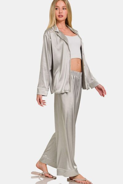 Silkwind Button-Down Sleep Set