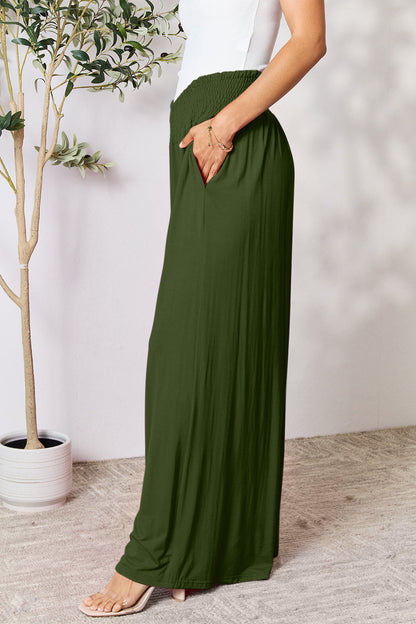 CloudSoft Smocked Waist Wide Leg Pants