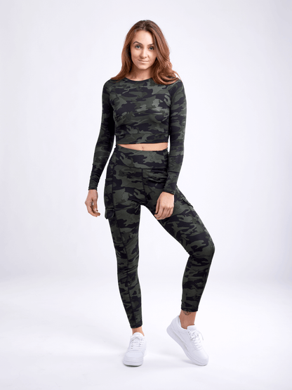 Kimberly Long-Sleeve Crop Top