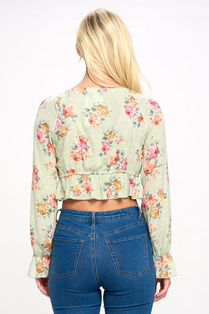 ARROW Boho Ruffle Crop Top