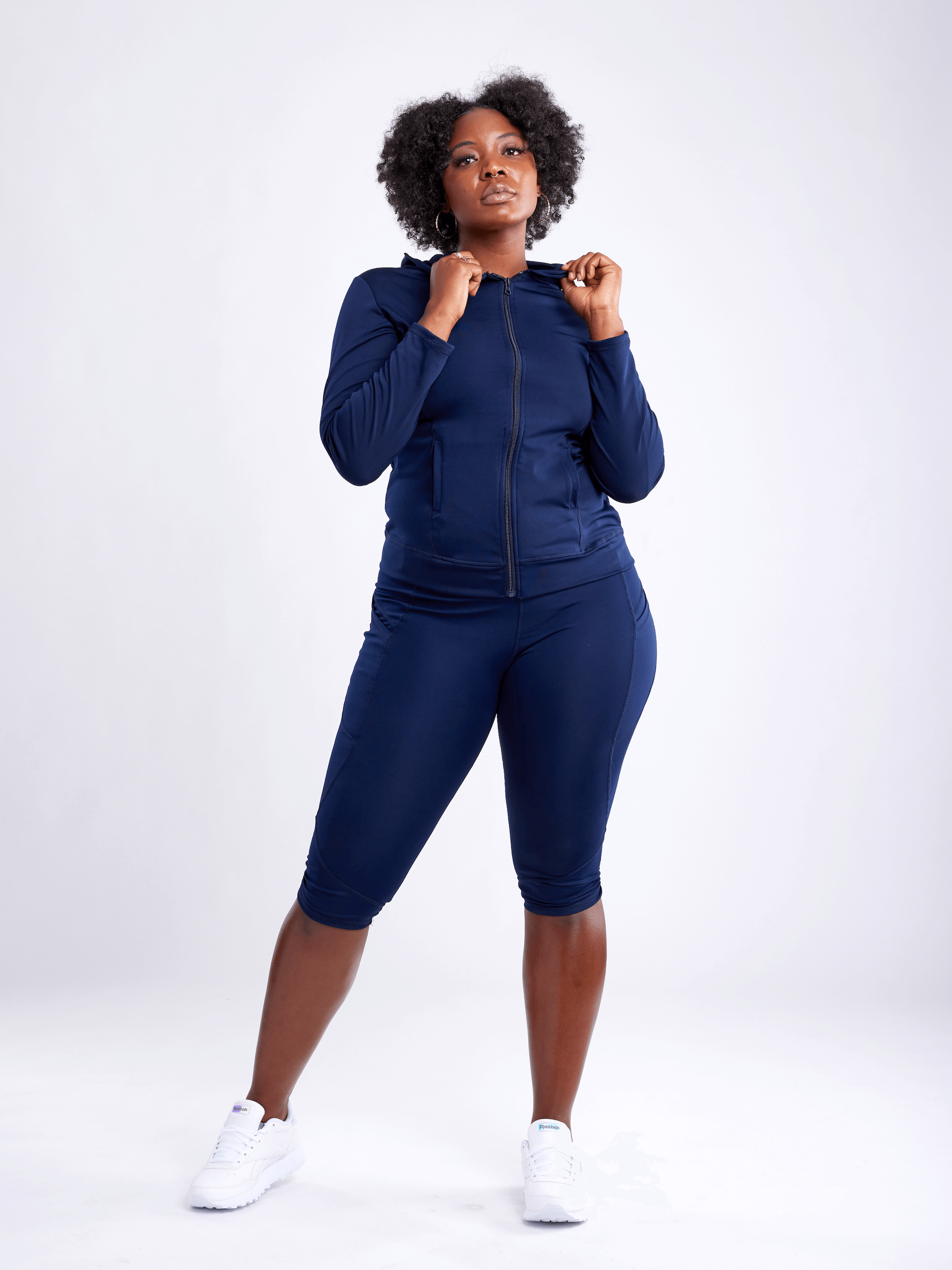 Mid-rise Capri Fitness Leggings With Side Pockets