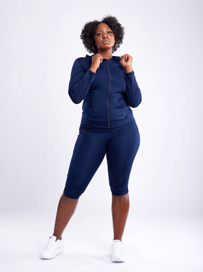 Mid-rise Capri Fitness Leggings With Side Pockets