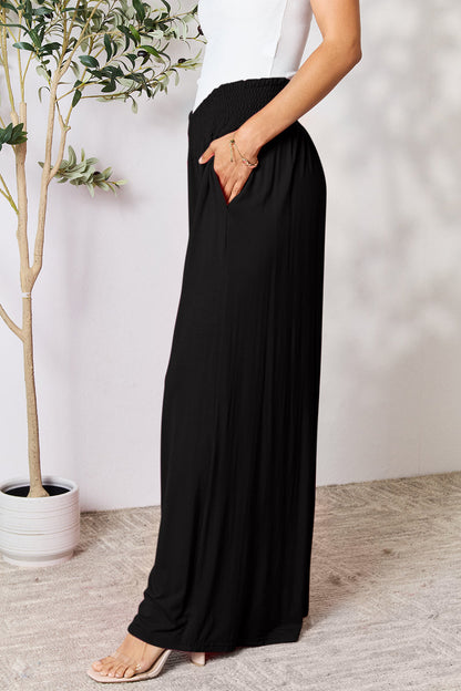 CloudSoft Smocked Waist Wide Leg Pants