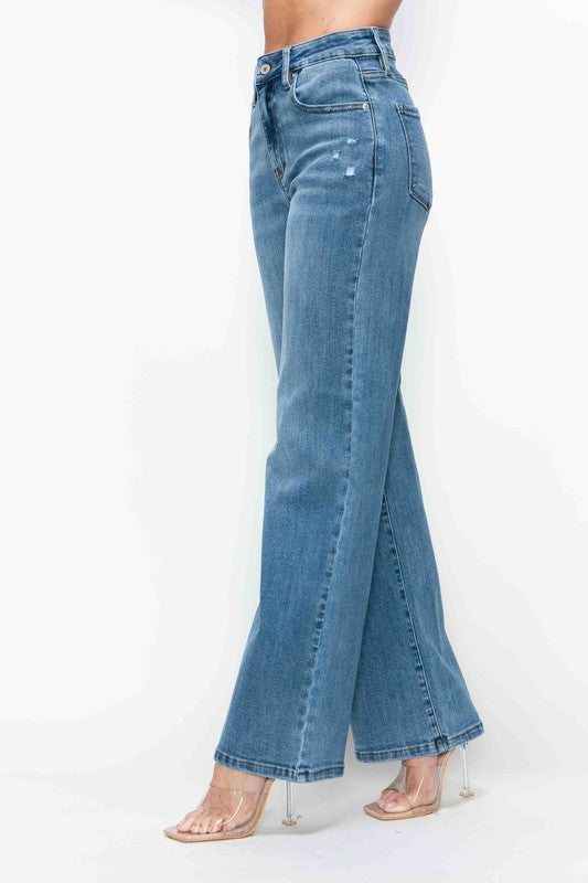 Aria High-Rise Wide Leg Jeans