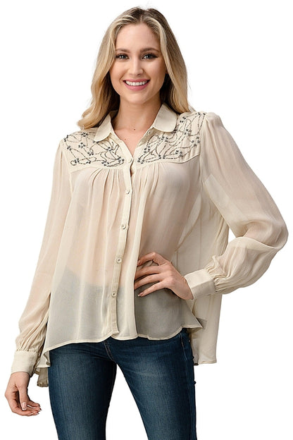 ARROW Embroidered Button-Up