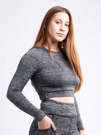 Kimberly Long-Sleeve Crop Top