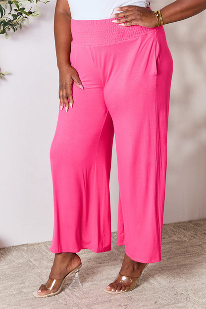 CloudSoft Smocked Waist Wide Leg Pants