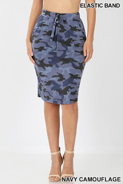 Chicago May Camo Tulip Skirt