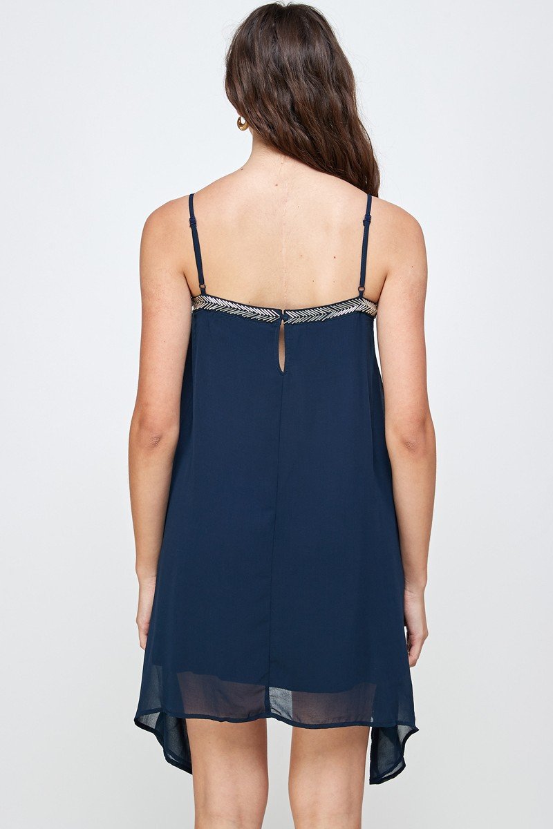 ARROW Flowy Sleeveless Dress with Metallic Accents