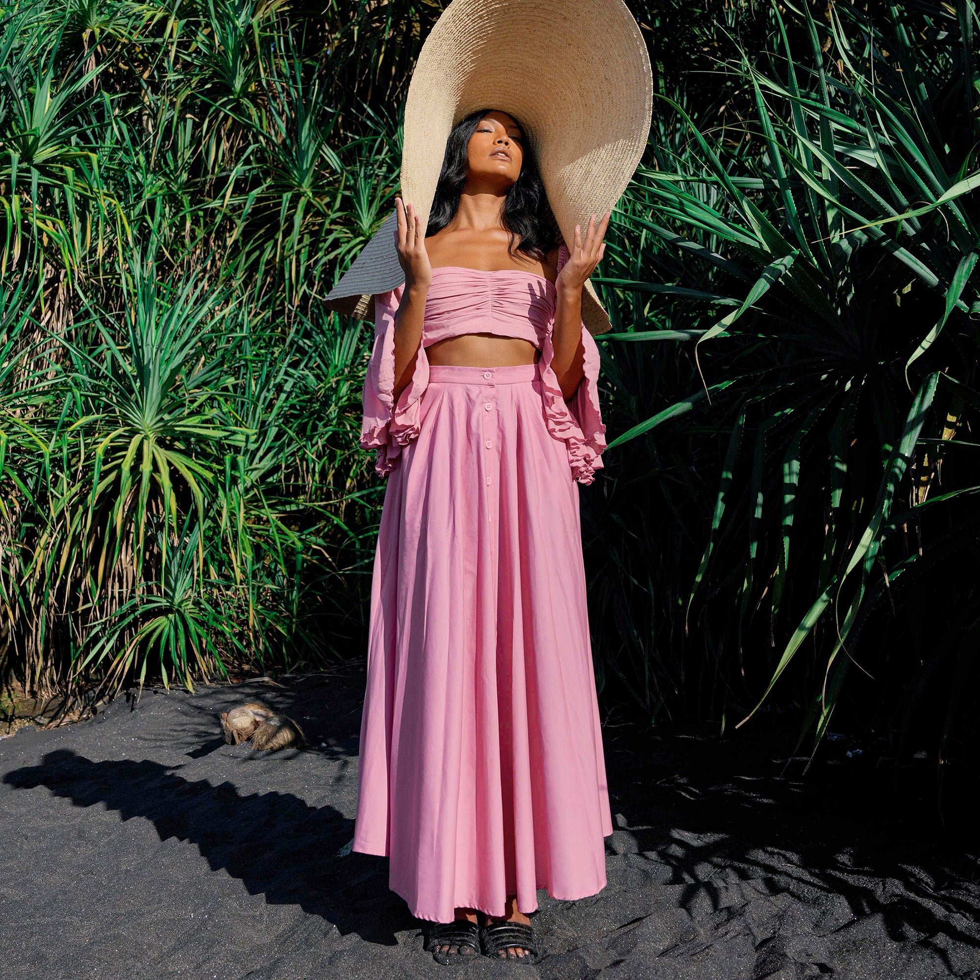 Hazel Teague Pleated Maxi Skirt