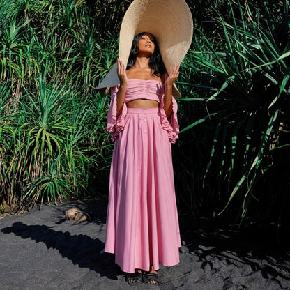 Hazel Teague Pleated Maxi Skirt