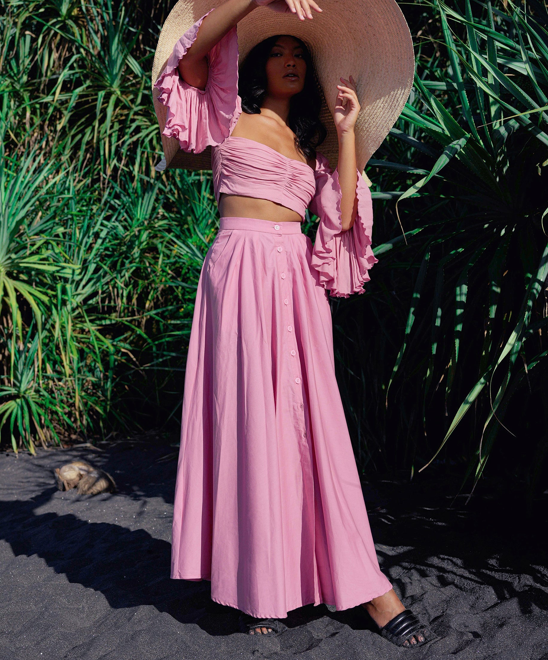Hazel Teague Pleated Maxi Skirt