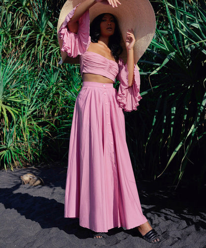 Hazel Teague Pleated Maxi Skirt
