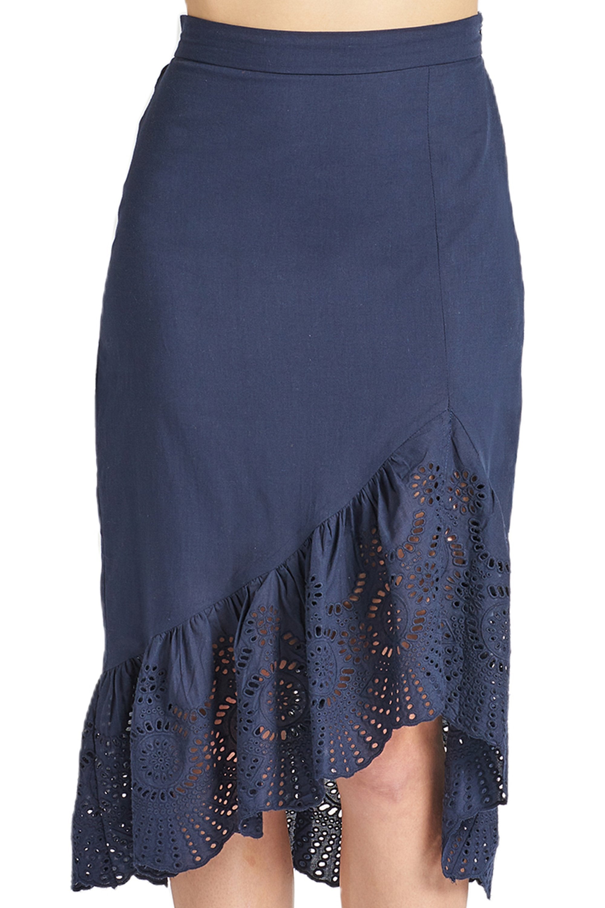 Aspen Summer Asymmetric Hi-Lo Skirt