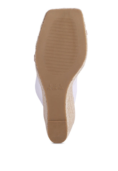 Clear Path Toe Ring Espadrilles Wedge Sandals