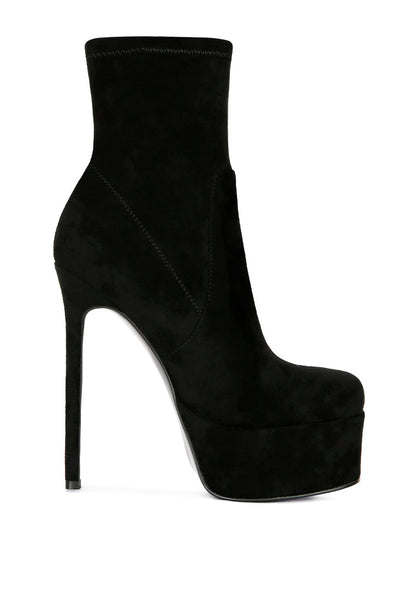 Strut High Heel Platform Ankle Boots