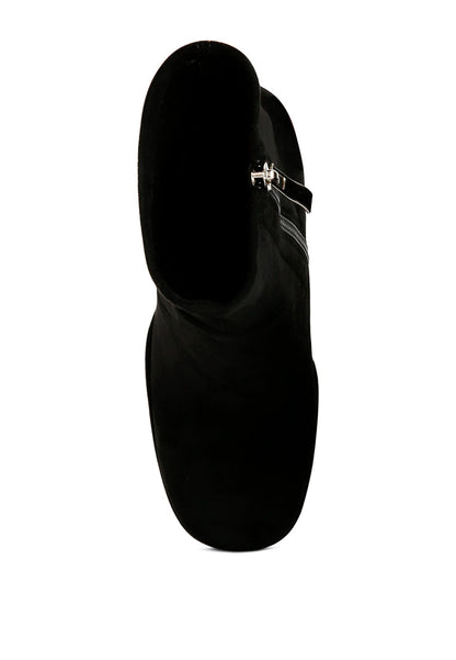 Strut High Heel Platform Ankle Boots