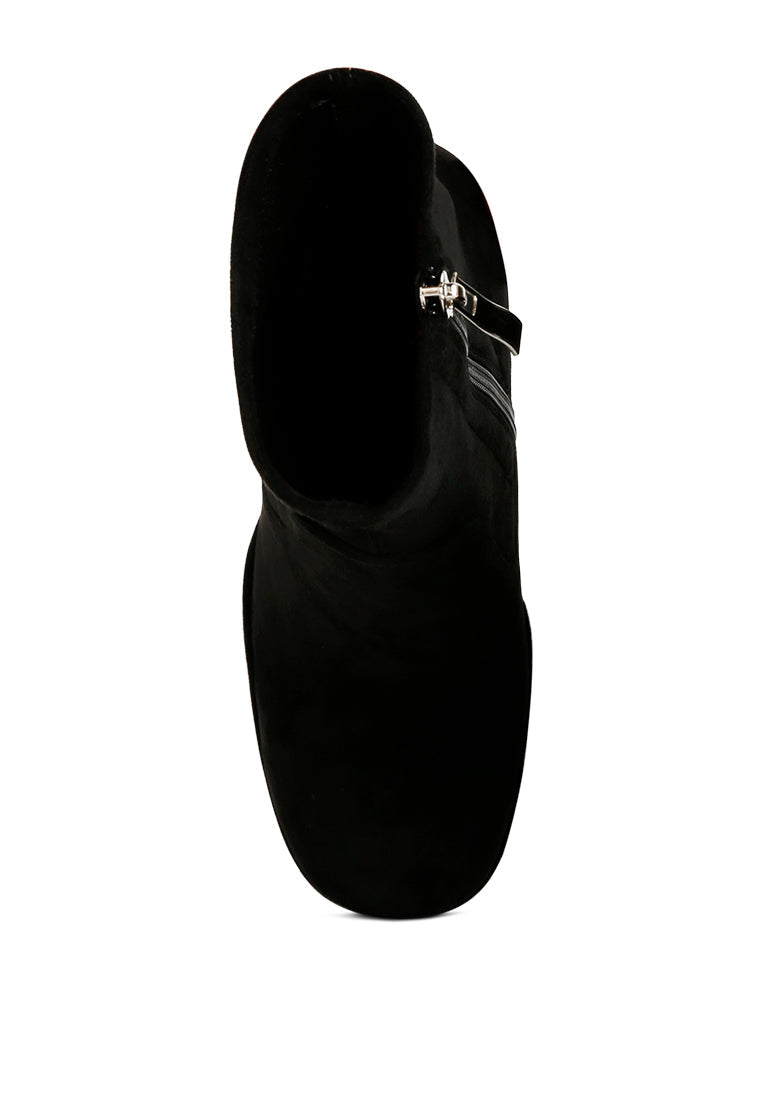 Strut High Heel Platform Ankle Boots