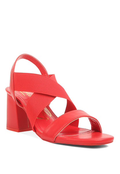 Fresca Summer Straps Block Heel Sandals