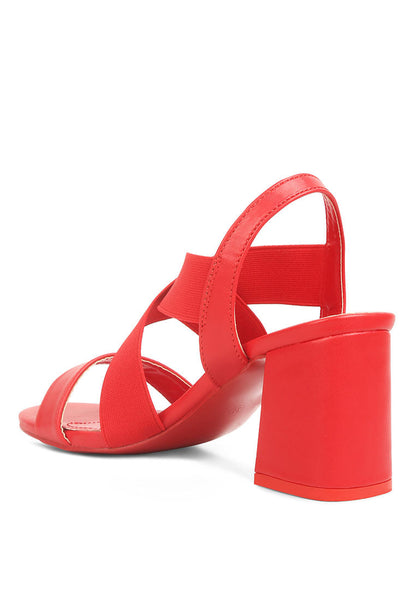 Fresca Summer Straps Block Heel Sandals