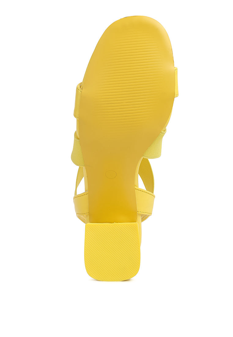 Fresca Summer Straps Block Heel Sandals