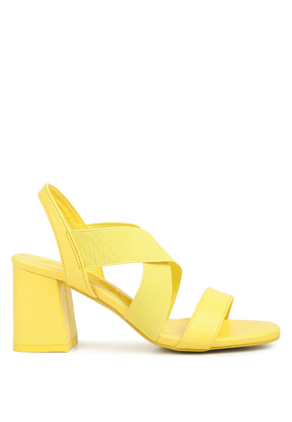 Fresca Summer Straps Block Heel Sandals