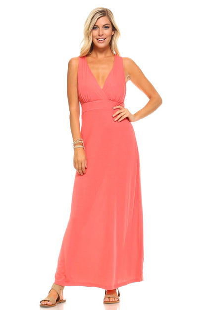 LYNN Halter Maxi Dress with Cross Back Straps