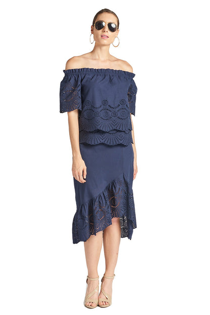 Aspen Summer Asymmetric Hi-Lo Skirt