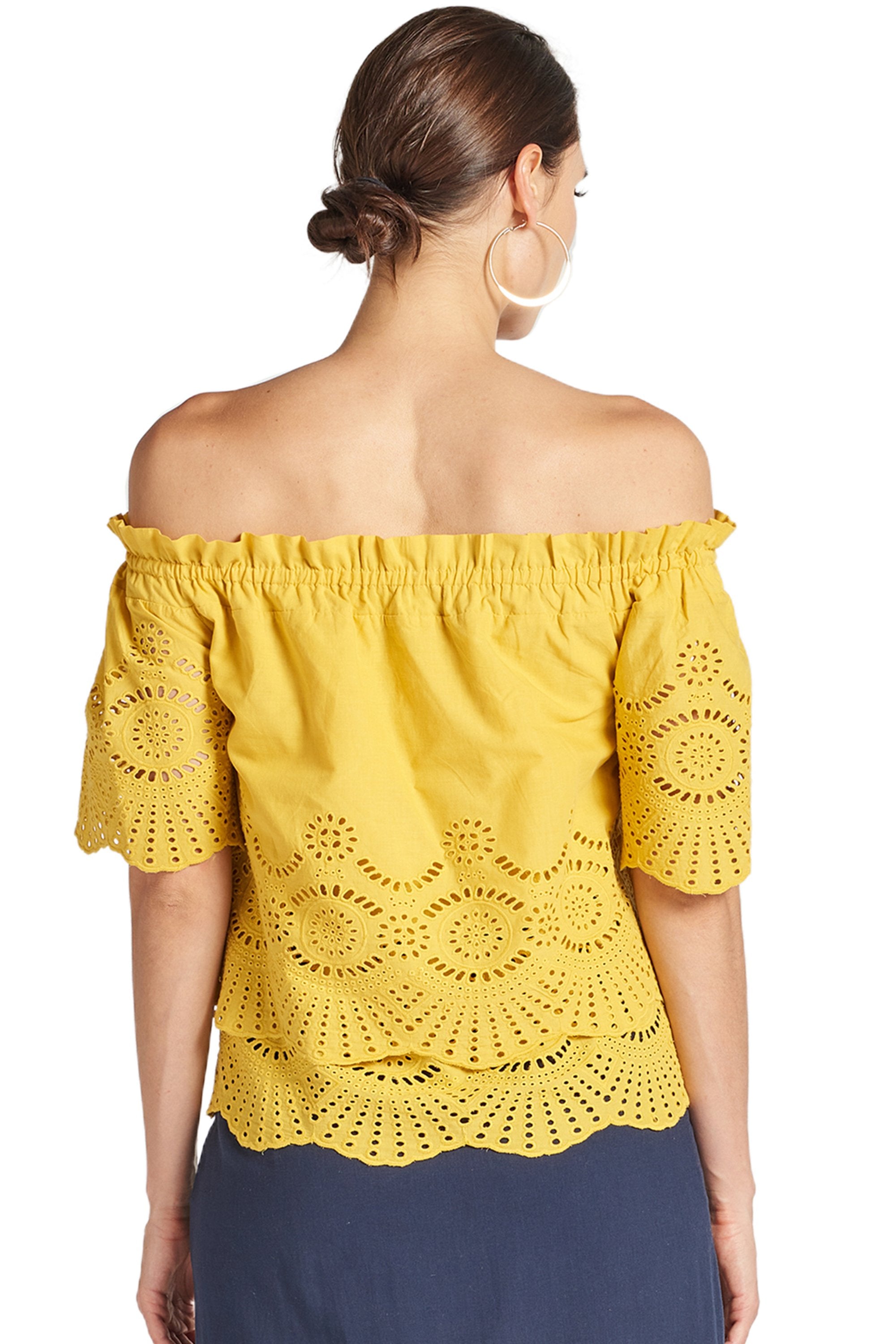 Summer Daisy Eyelet Top