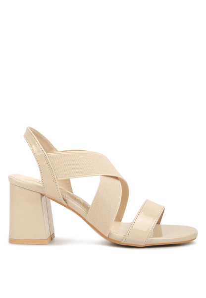 NINA Elastic Strap Block Heels