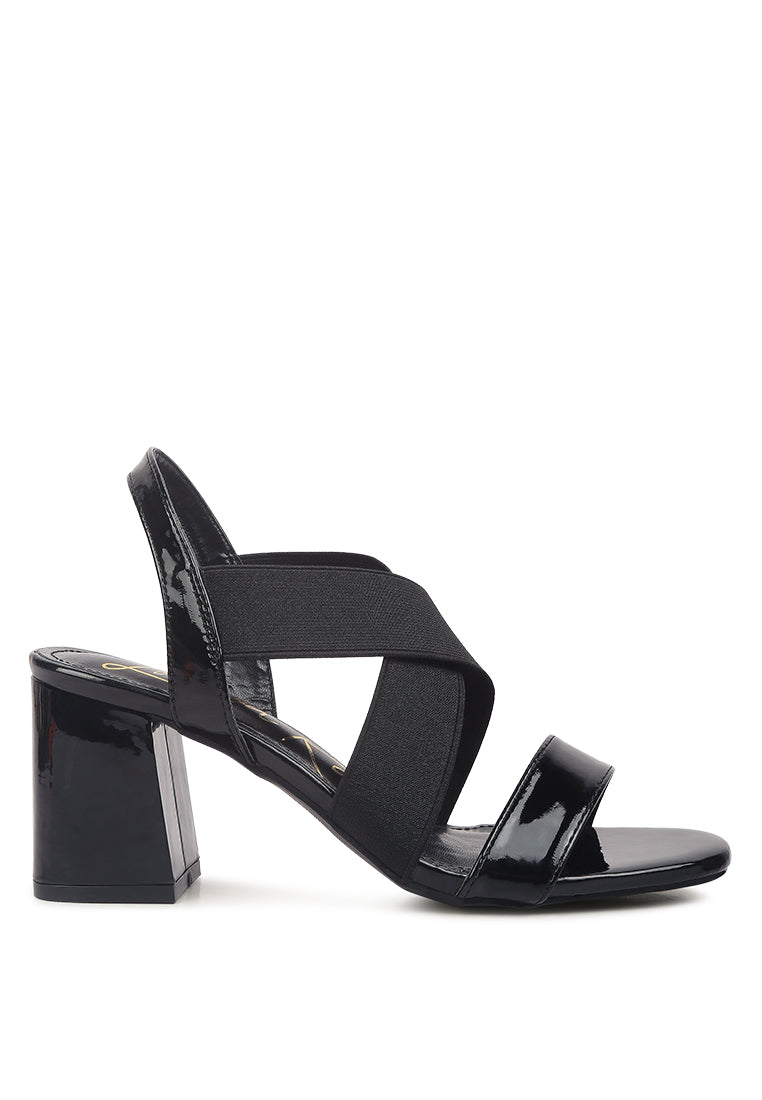 NINA Elastic Strap Block Heels