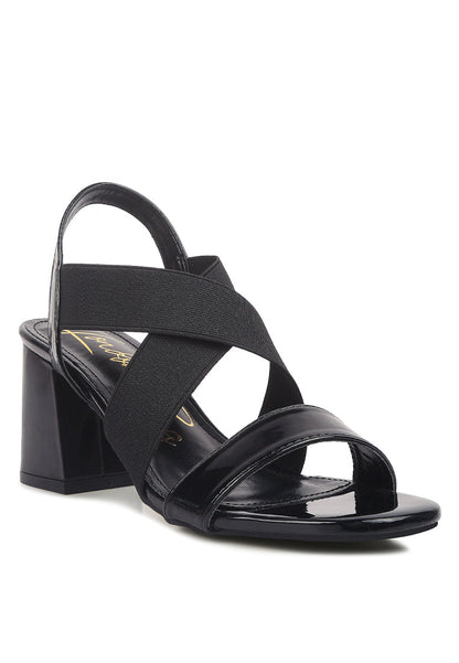NINA Elastic Strap Block Heels