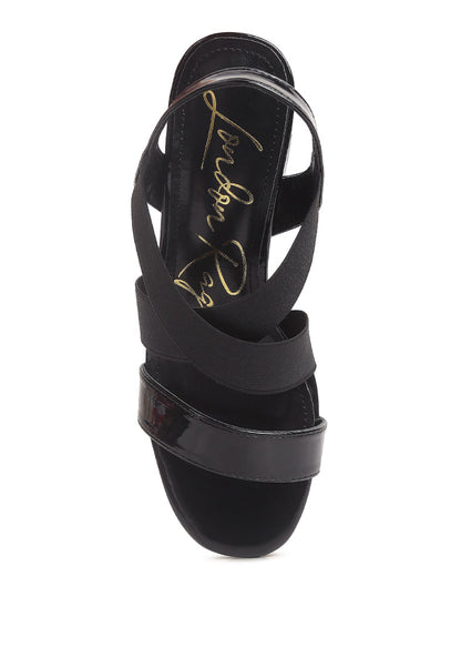 NINA Elastic Strap Block Heels
