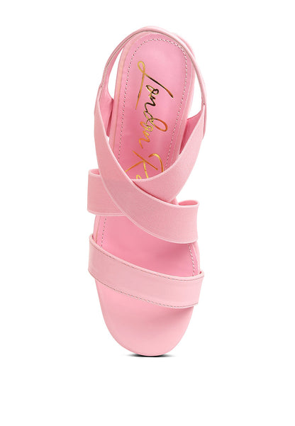 NINA Elastic Strap Block Heels