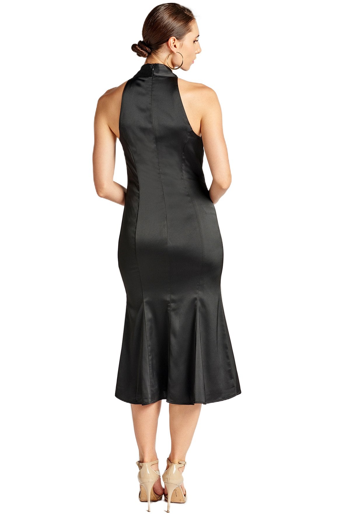 Eloise Satin Mermaid Dress With Neck Tie