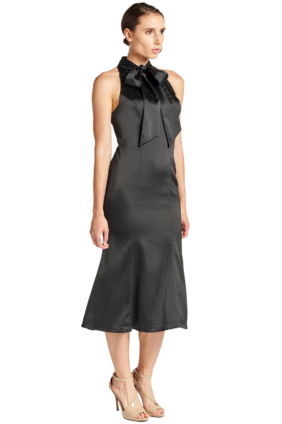 Eloise Satin Mermaid Dress With Neck Tie