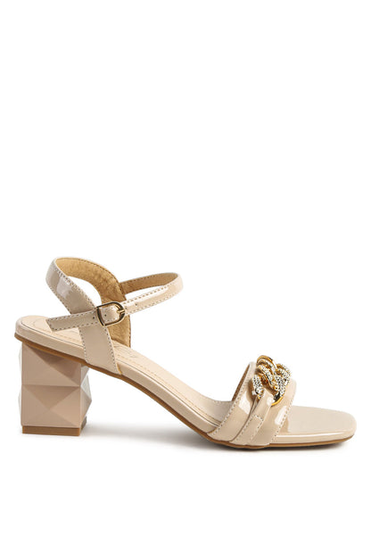 Illusion Metal Chain Link Fantasy Heel Sandals