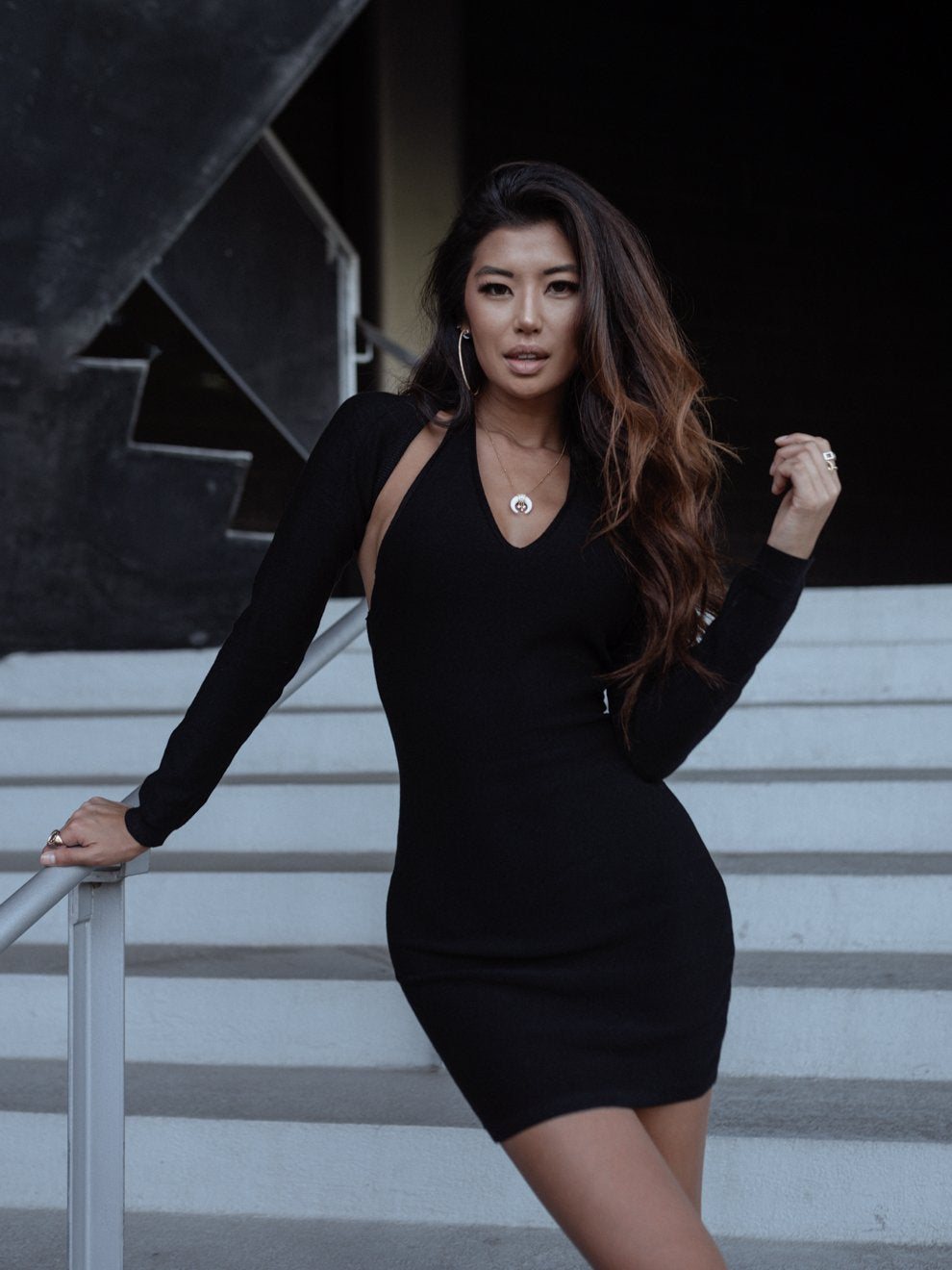 TALIA Knit On Town Dress Cardigan Set