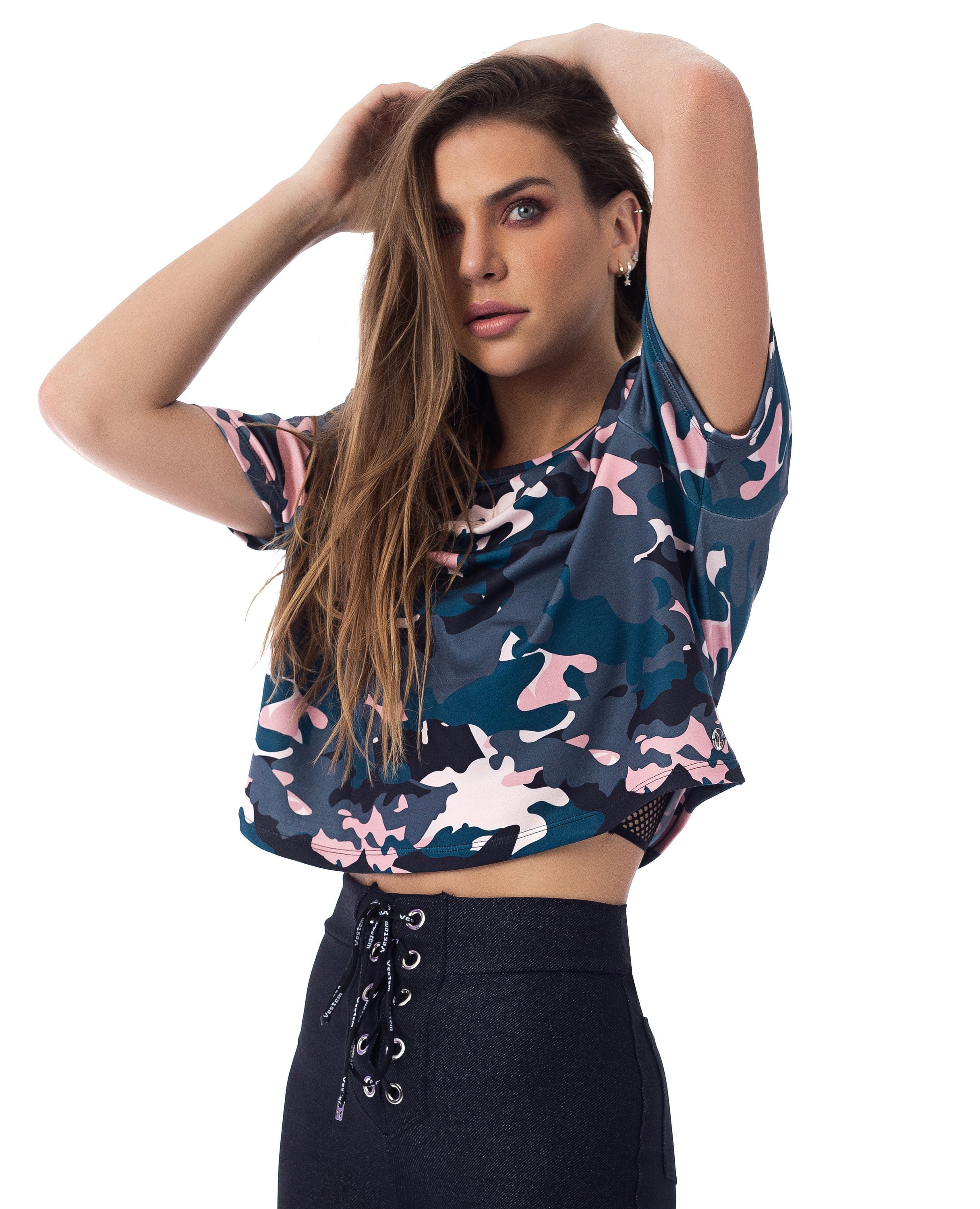 Fernanda Crop Top in Daisy Camouflage