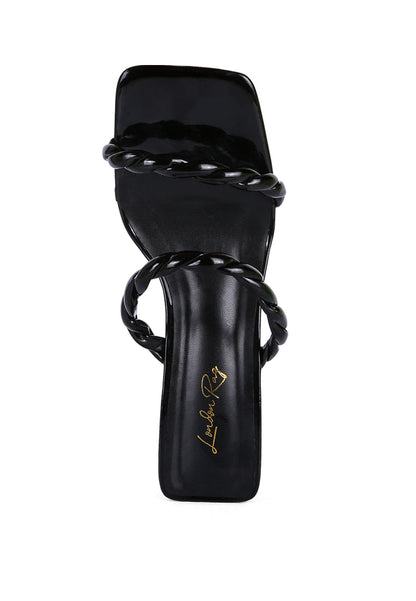 Inamorata Twisted Strap Mid Heel Sandals