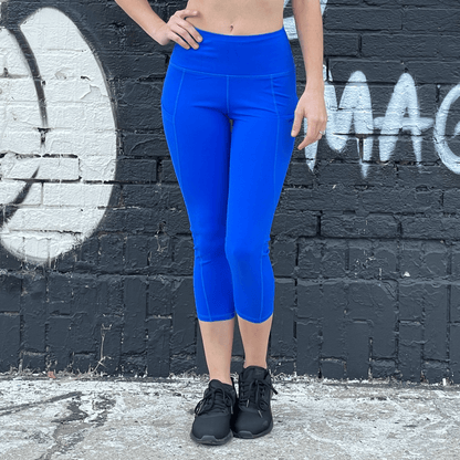 Seajoy Athletic High-waisted Capri Leggings With Hip Pockets