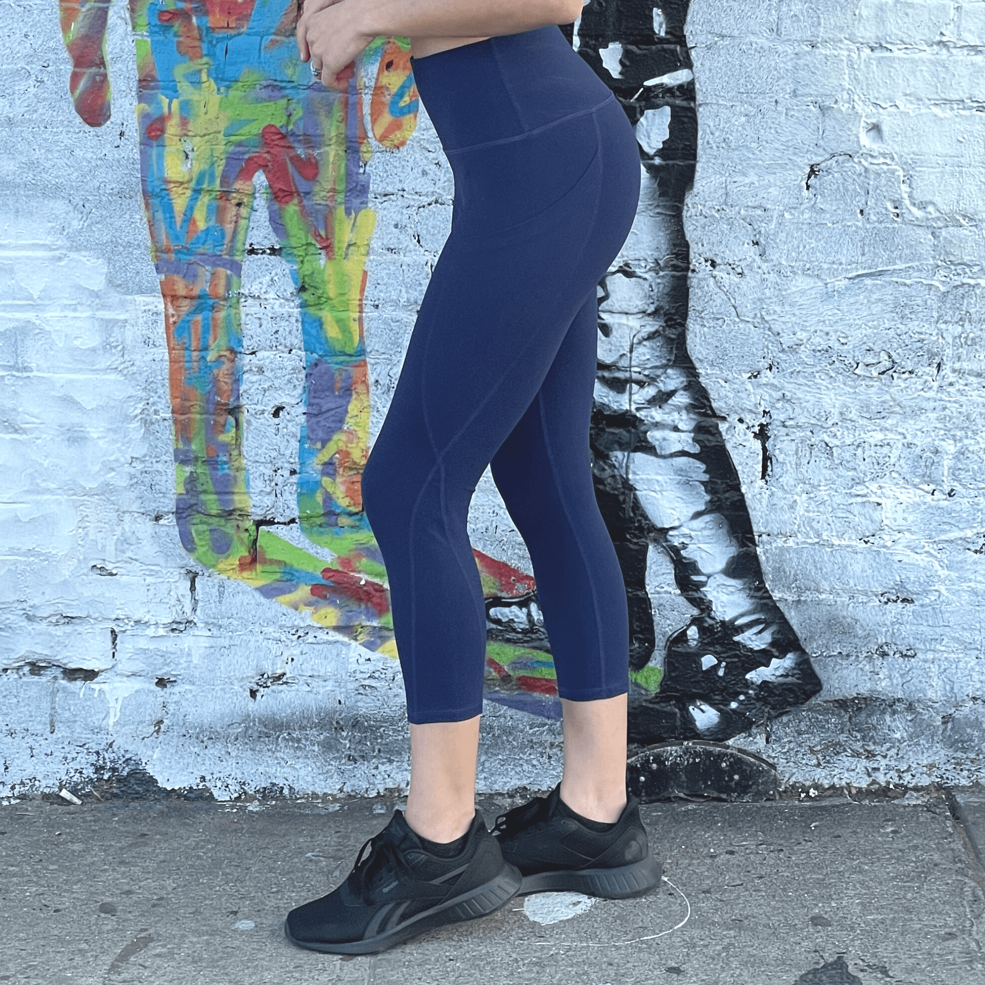 Seajoy Athletic High-waisted Capri Leggings With Hip Pockets
