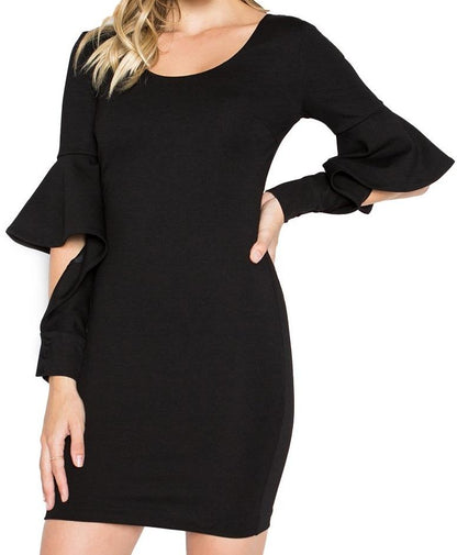 Jayla Mini Dress With Novelty Cuffed Bell