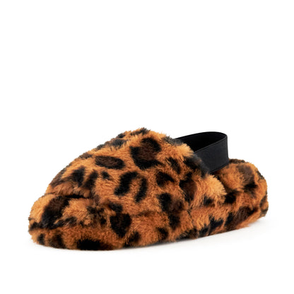 Lisbon Faux Leopard Fur Slipper