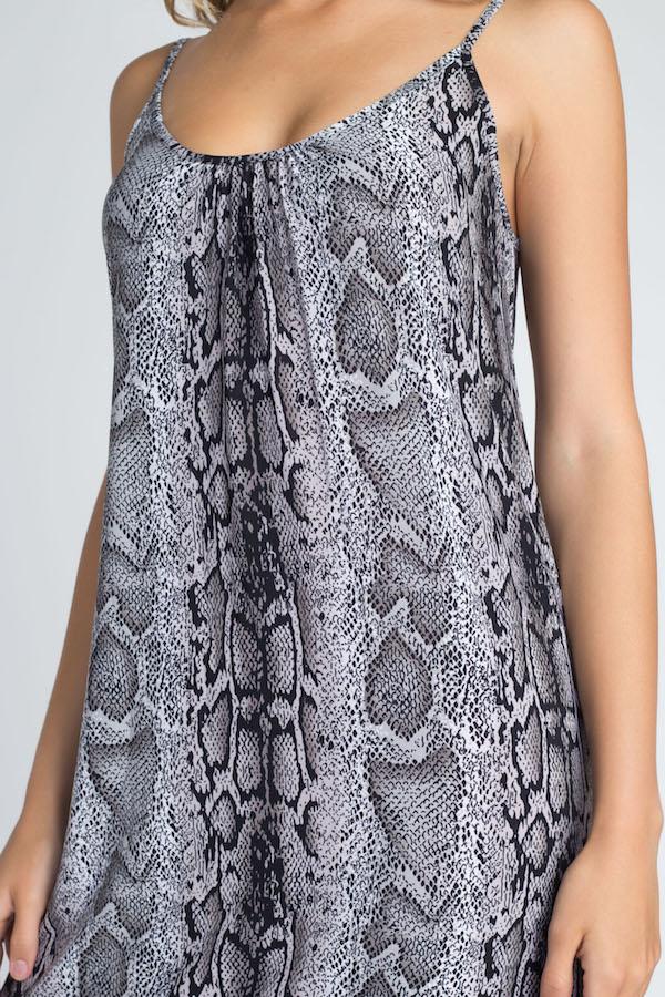 LYNN Snakeskin Maxi Tank Dress
