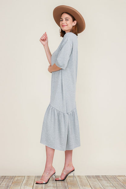 Megan Asymmetric Ruffle Dress